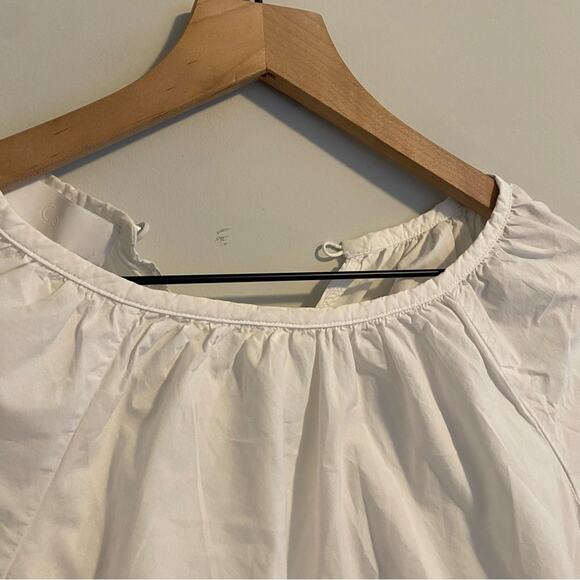 Co Essentials White Cotton Long Sleeve Drapey Top Blouse Small - Picture 7 of 10